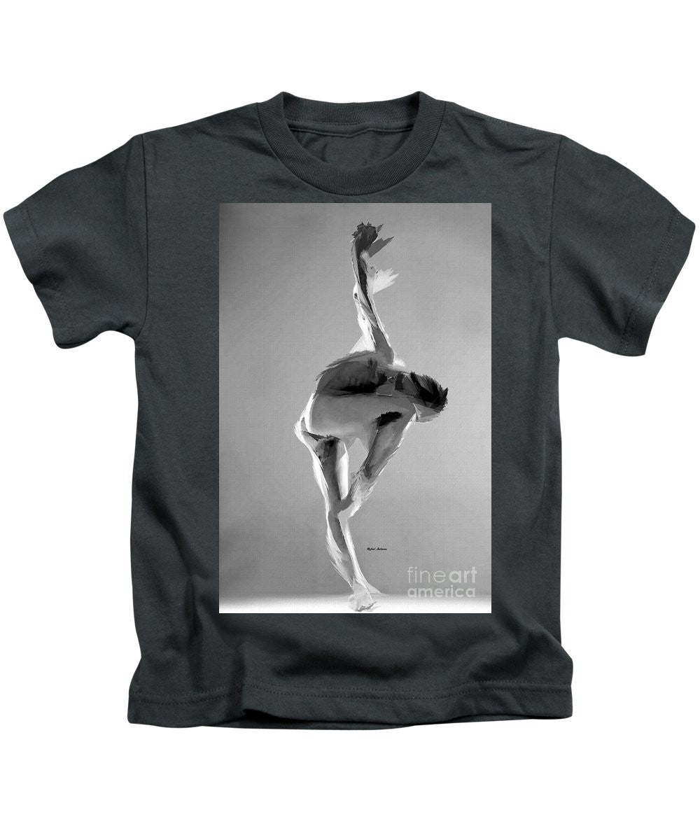 Kids T-Shirt - Dance Pose In Black And White