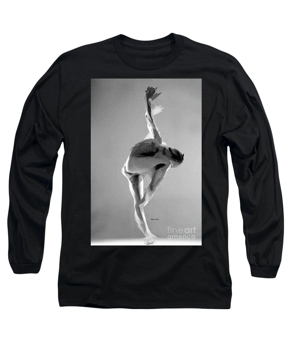 Long Sleeve T-Shirt - Dance Pose In Black And White