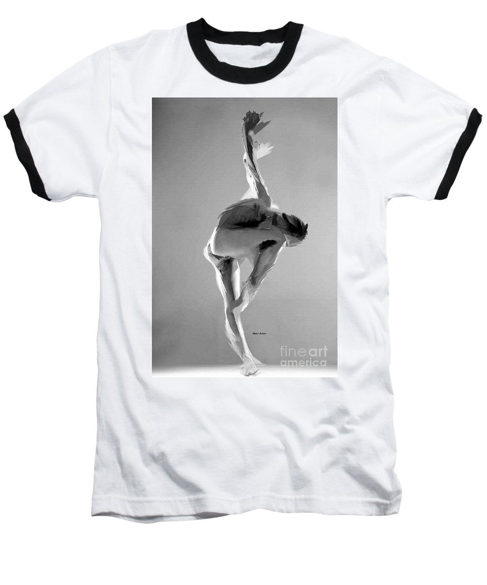 Baseball T-Shirt - Dance Pose In Black And White