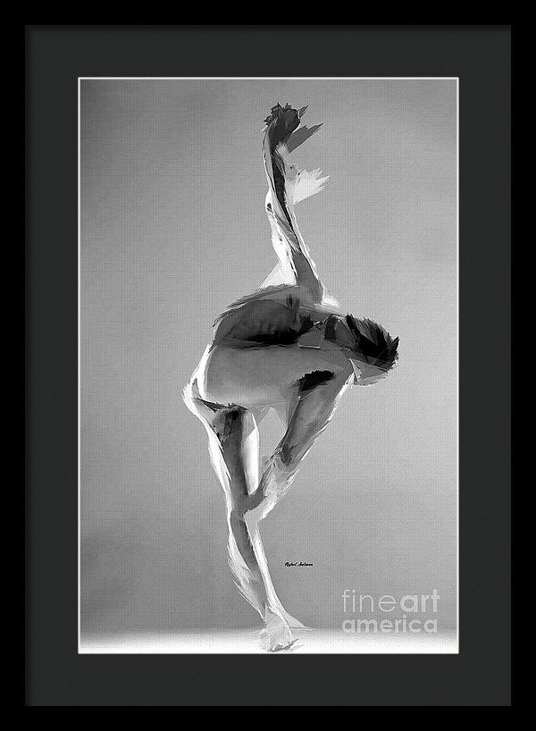 Impression encadrée - Pose de danse en noir et blanc