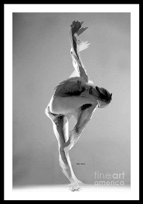 Impression encadrée - Pose de danse en noir et blanc