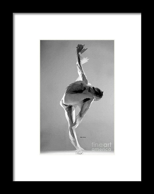 Framed Print - Dance Pose In Black And White