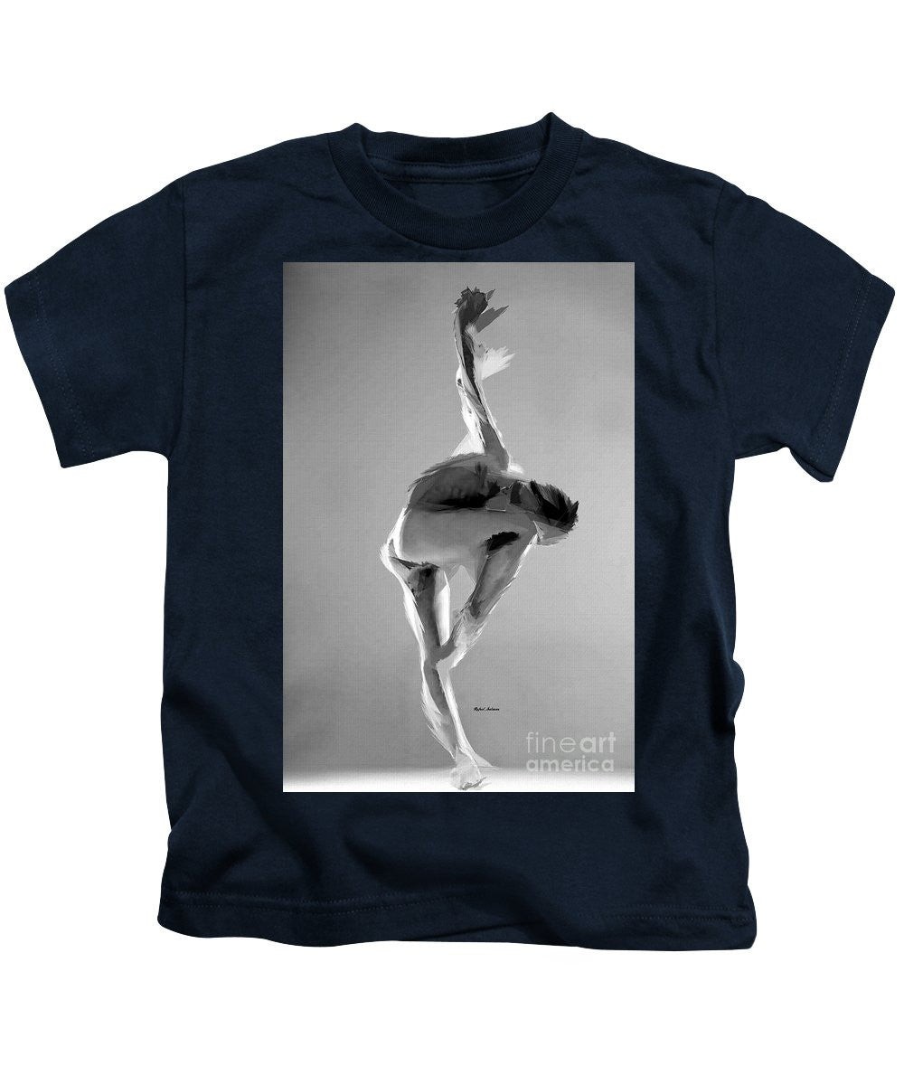 Kids T-Shirt - Dance Pose In Black And White