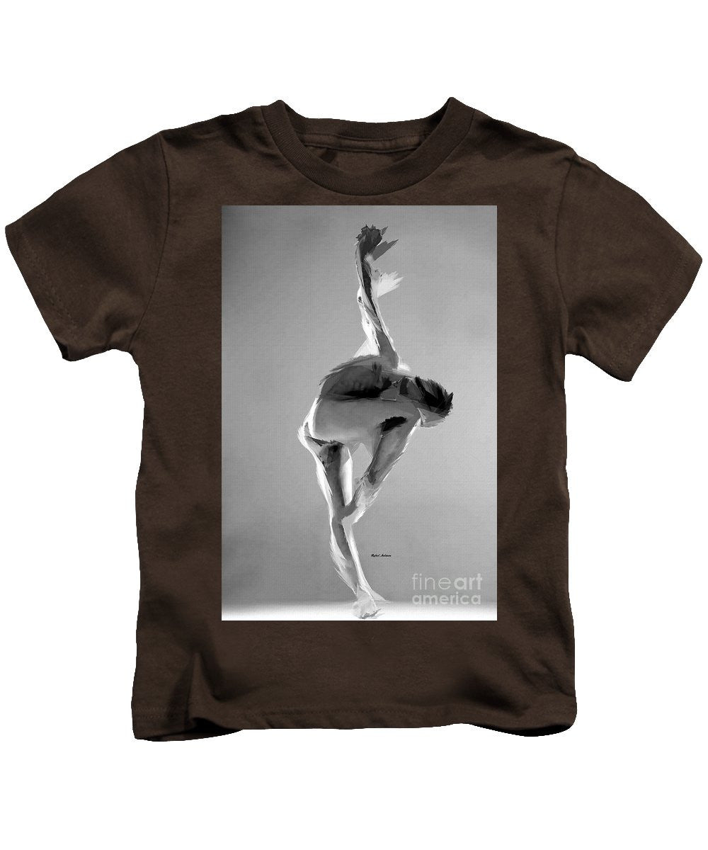 Kids T-Shirt - Dance Pose In Black And White