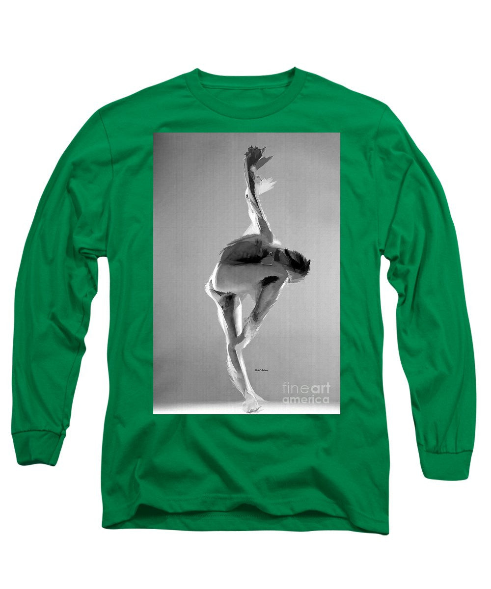 Long Sleeve T-Shirt - Dance Pose In Black And White