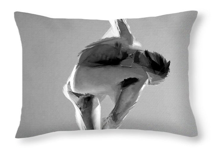 Throw Pillow - Dance Pose In Black And White