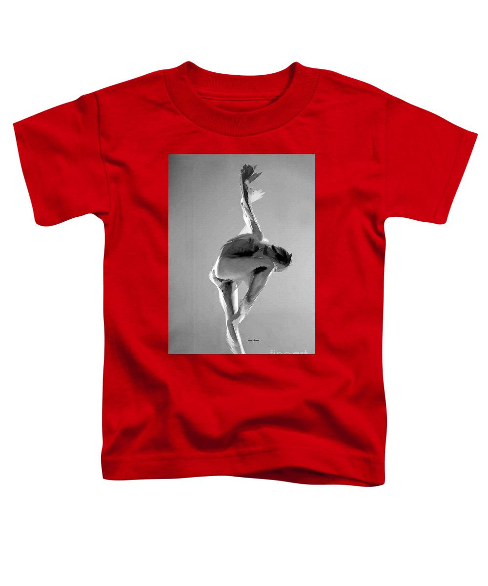 T-shirt pour tout-petits - Pose de danse en noir et blanc