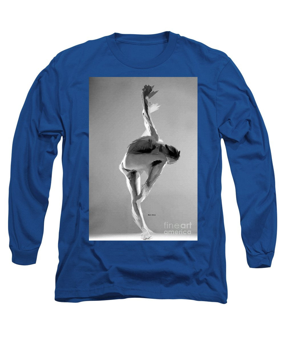 Long Sleeve T-Shirt - Dance Pose In Black And White