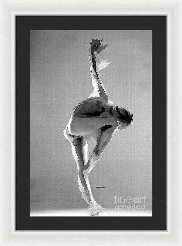 Impression encadrée - Pose de danse en noir et blanc