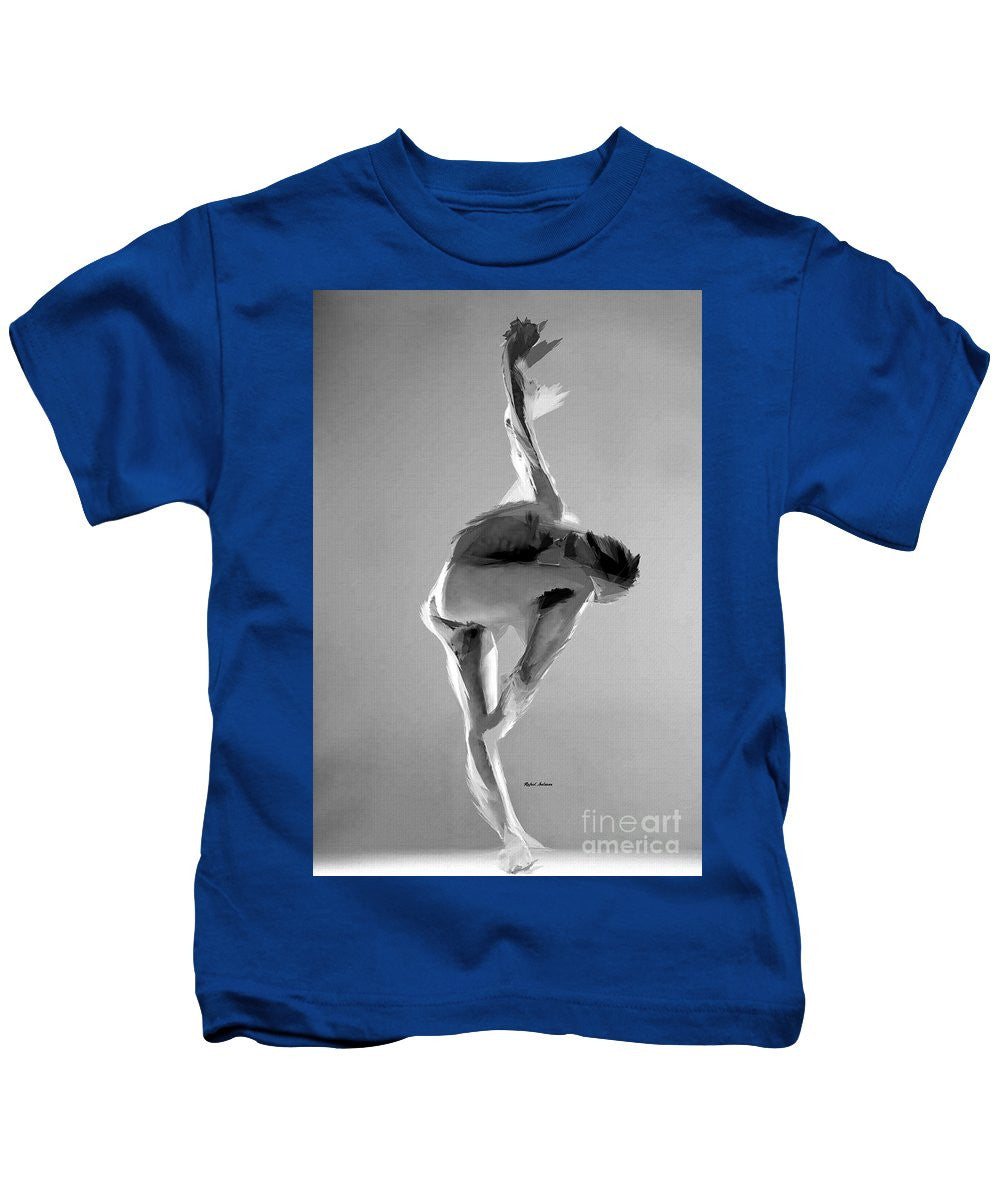 Kids T-Shirt - Dance Pose In Black And White