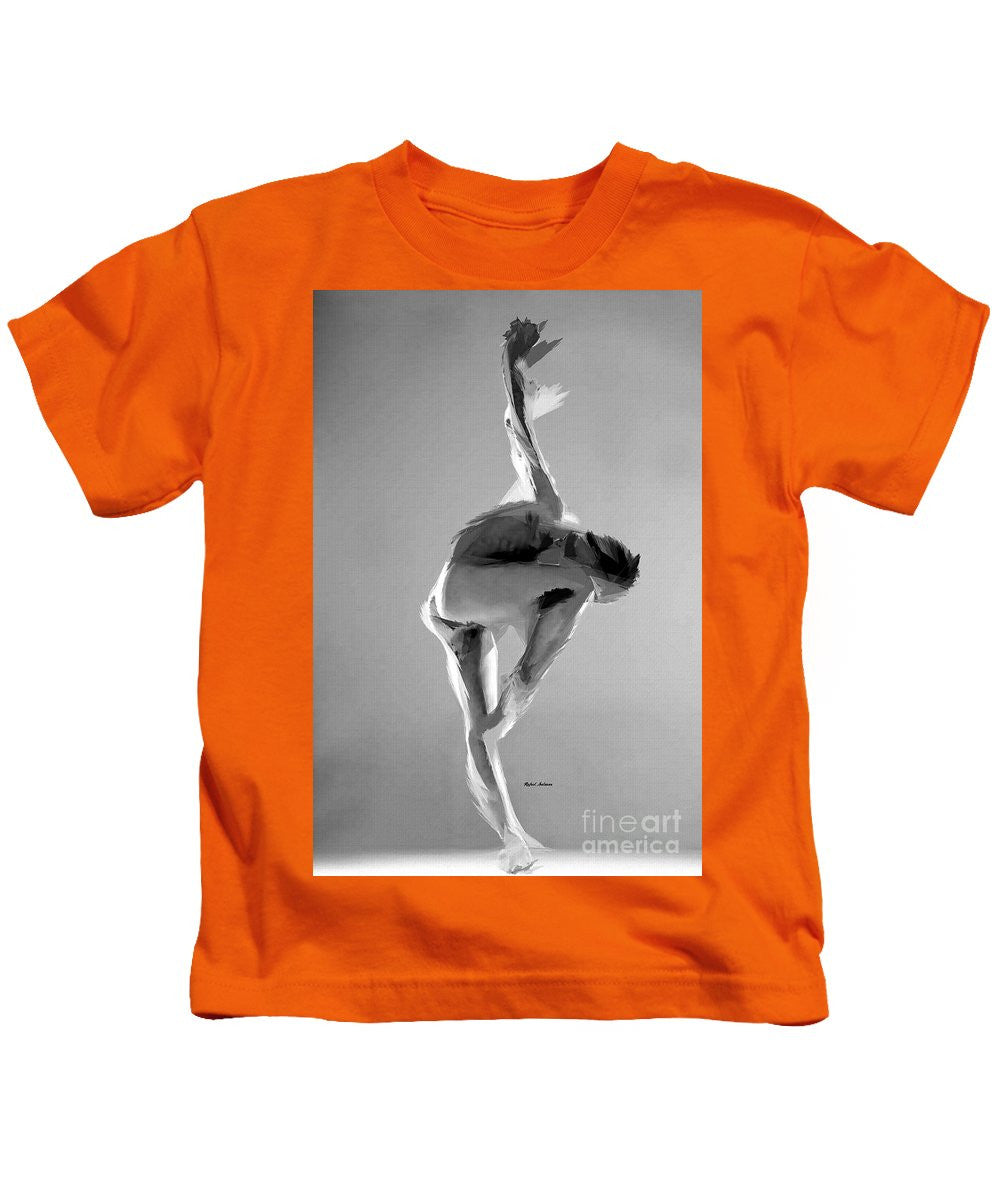 Kids T-Shirt - Dance Pose In Black And White