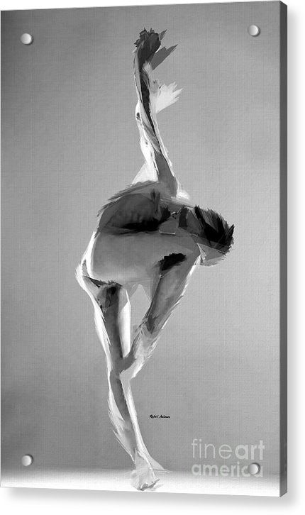 Impression acrylique - Pose de danse en noir et blanc