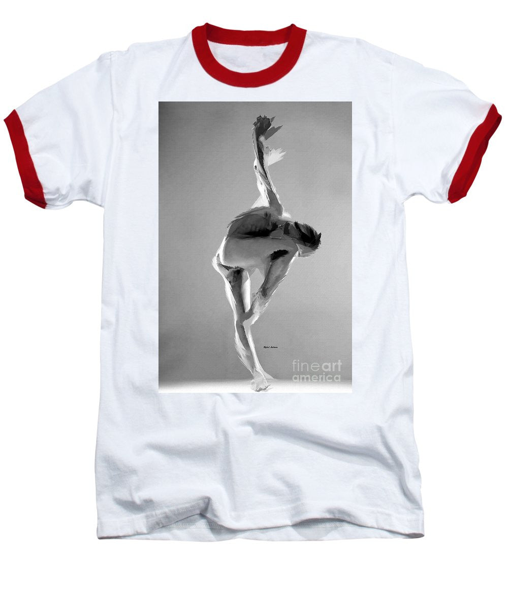 Baseball T-Shirt - Dance Pose In Black And White