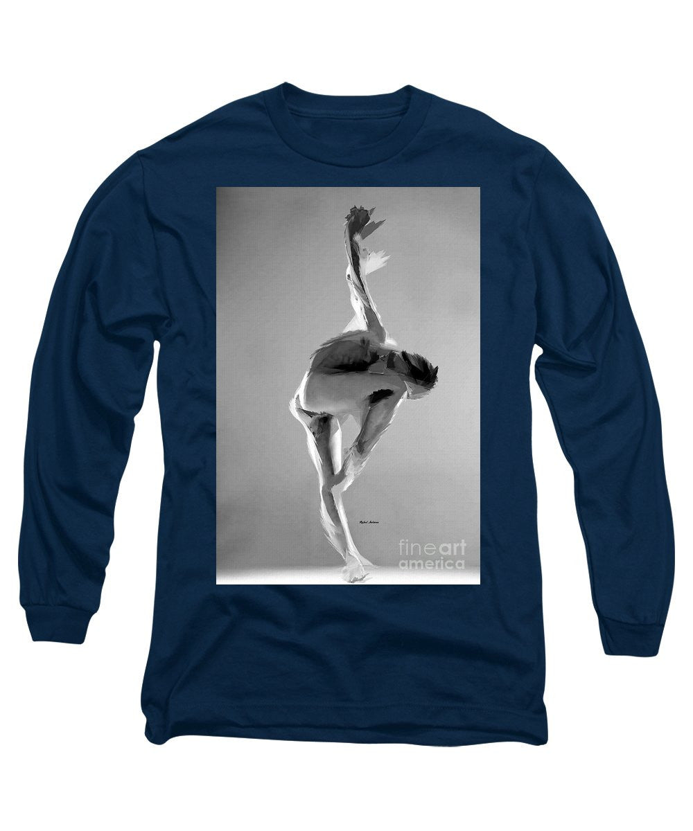 Long Sleeve T-Shirt - Dance Pose In Black And White