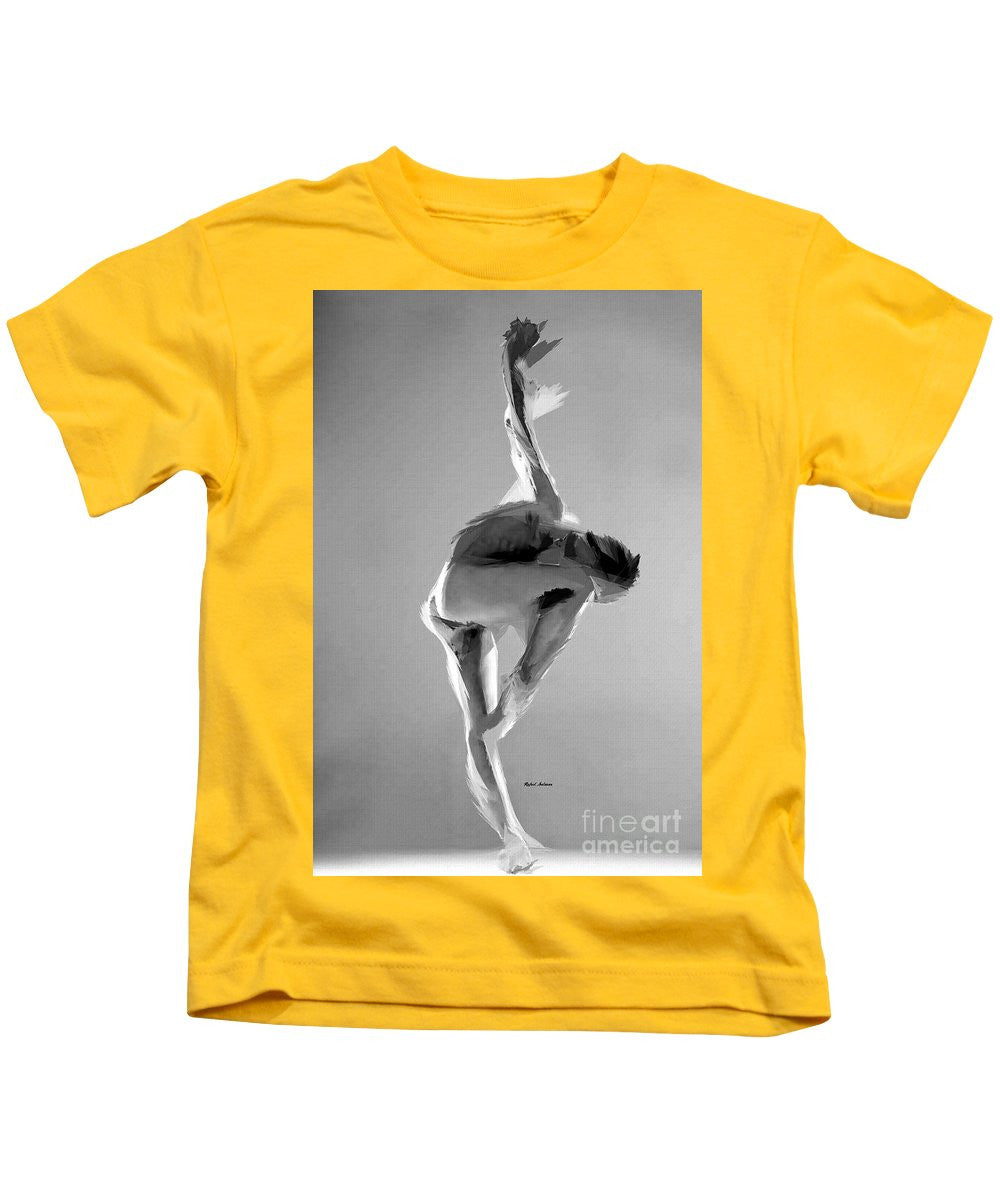 Kids T-Shirt - Dance Pose In Black And White