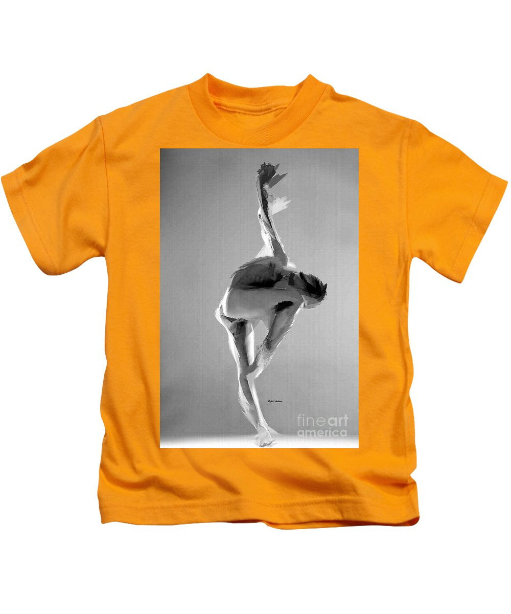 Kids T-Shirt - Dance Pose In Black And White