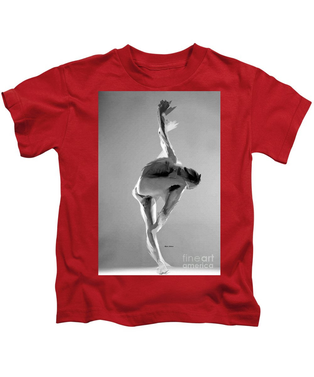 Kids T-Shirt - Dance Pose In Black And White