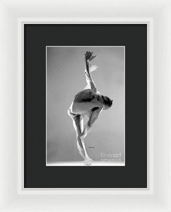 Impression encadrée - Pose de danse en noir et blanc