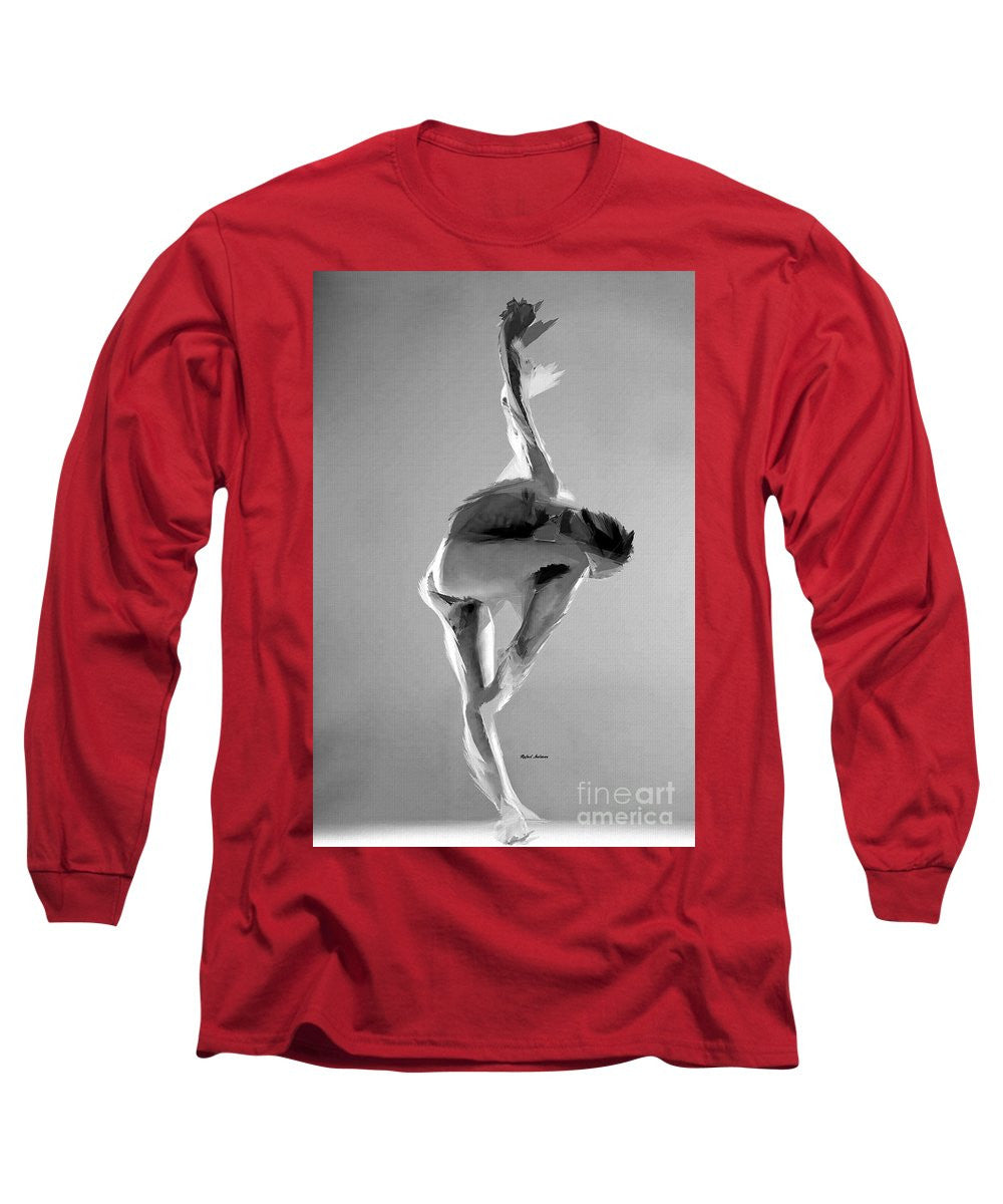 Long Sleeve T-Shirt - Dance Pose In Black And White