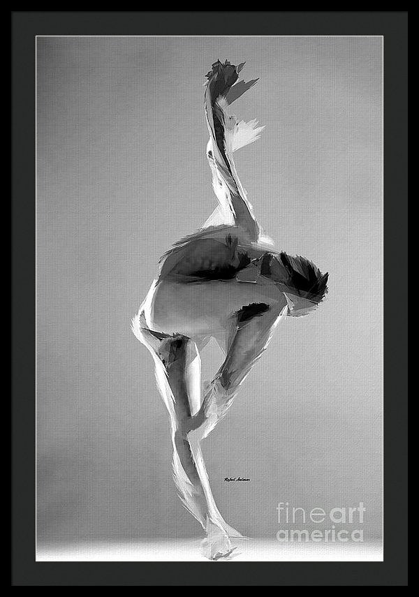 Impression encadrée - Pose de danse en noir et blanc