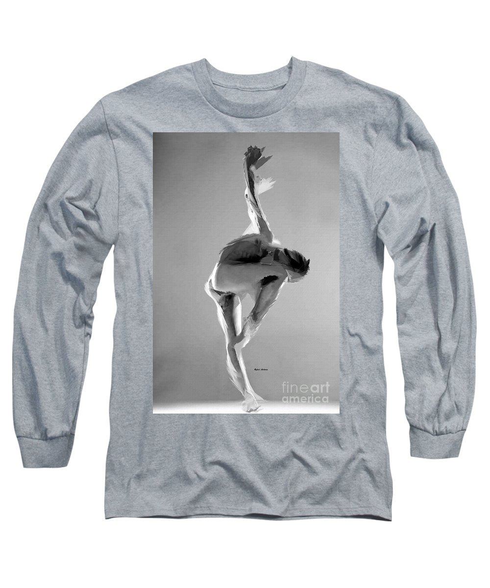 Long Sleeve T-Shirt - Dance Pose In Black And White