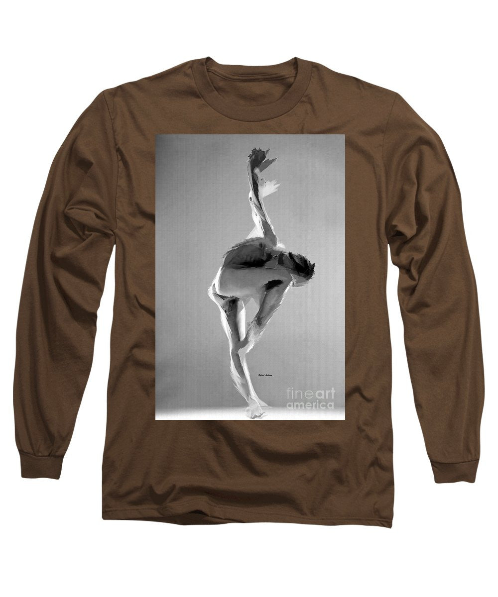 Long Sleeve T-Shirt - Dance Pose In Black And White