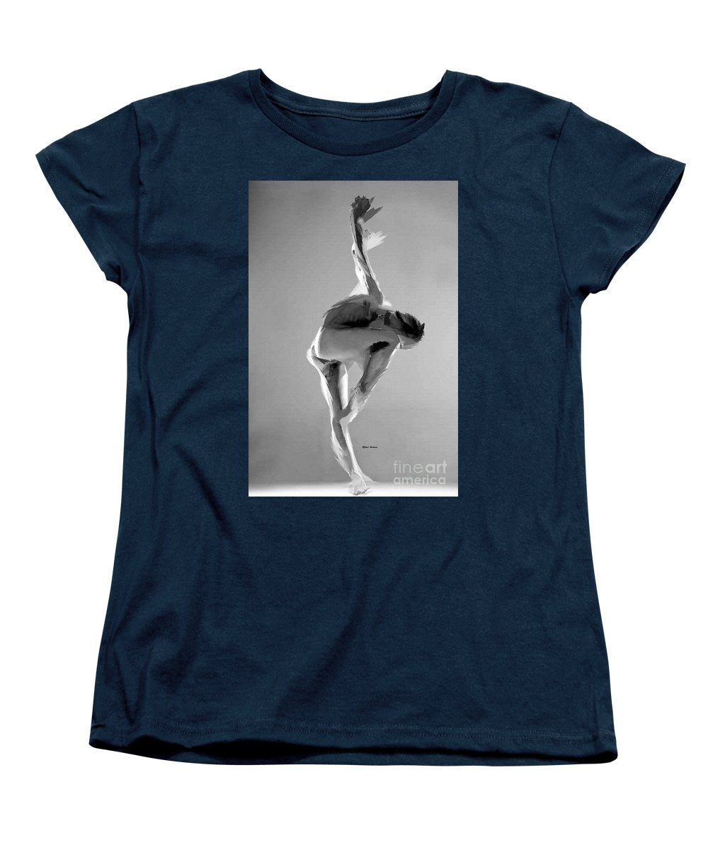 Women's T-Shirt (Standard Cut) - Dance Pose In Black And White