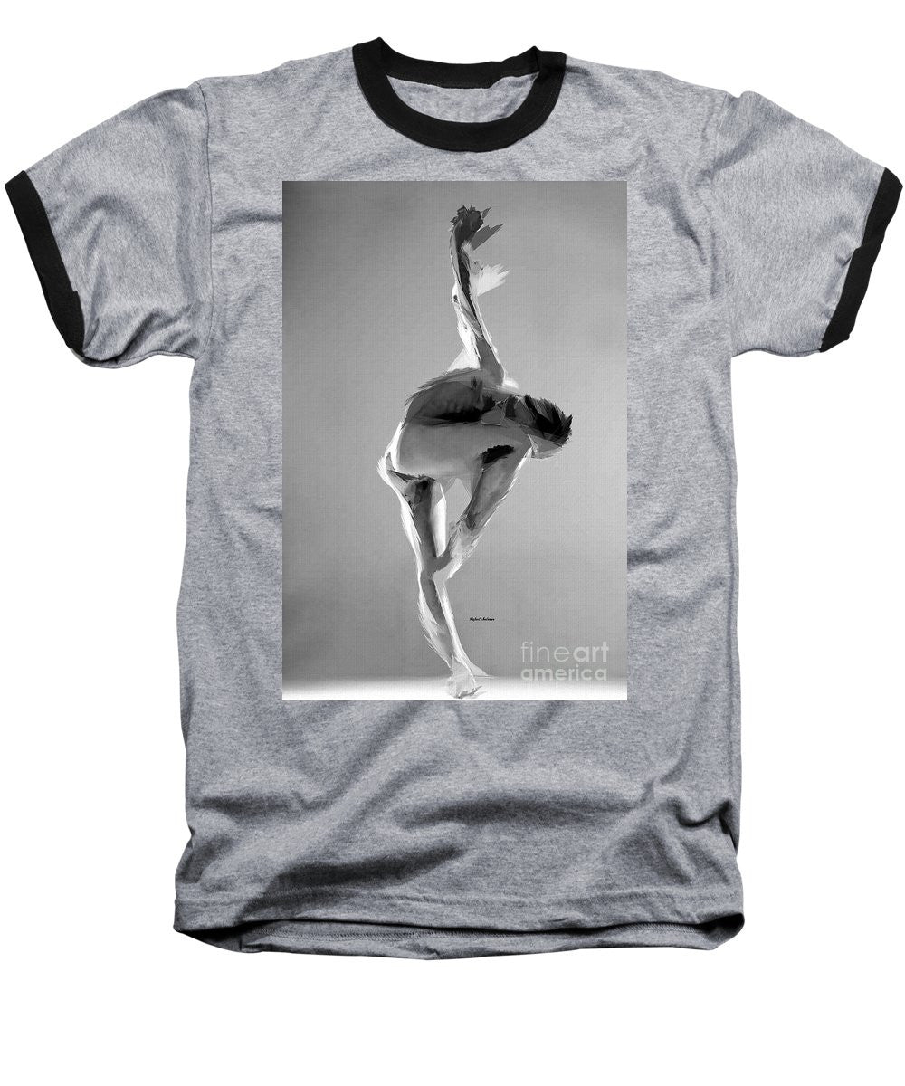 Baseball T-Shirt - Dance Pose In Black And White