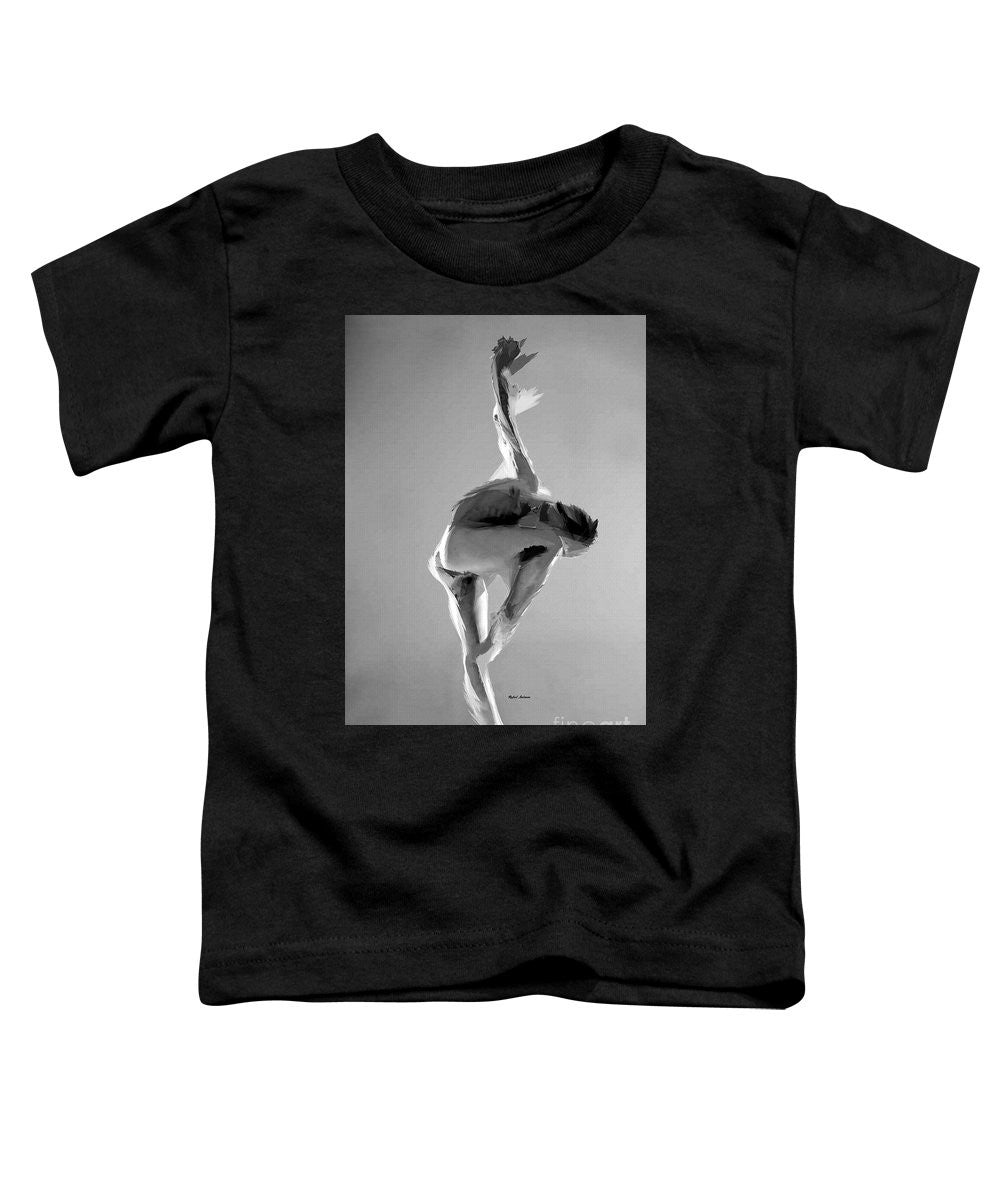 T-shirt pour tout-petits - Pose de danse en noir et blanc