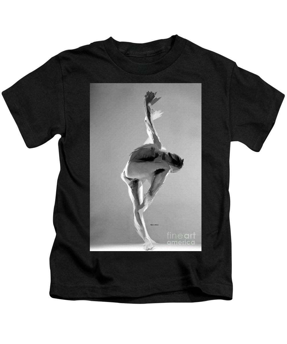 Kids T-Shirt - Dance Pose In Black And White