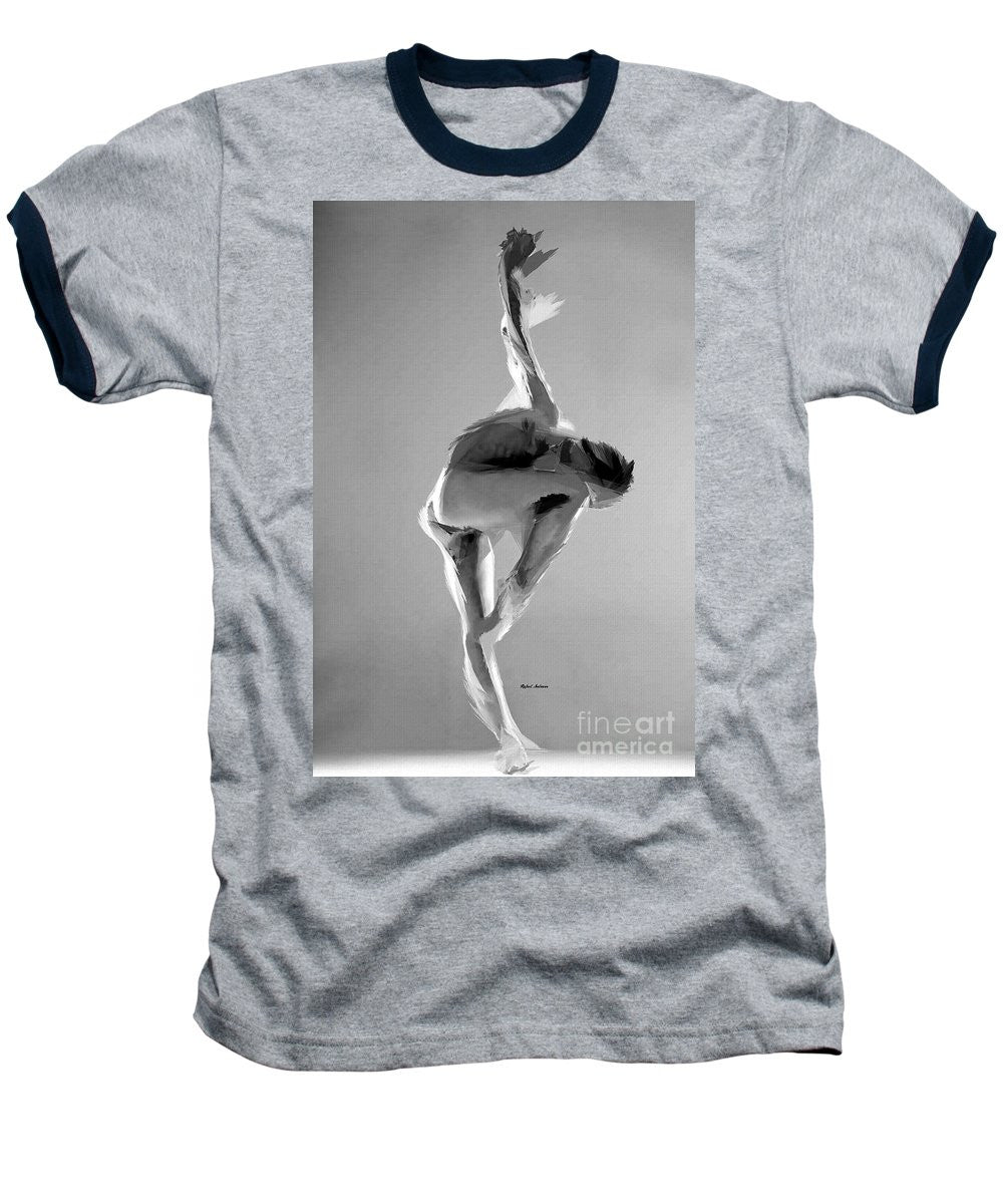 Baseball T-Shirt - Dance Pose In Black And White