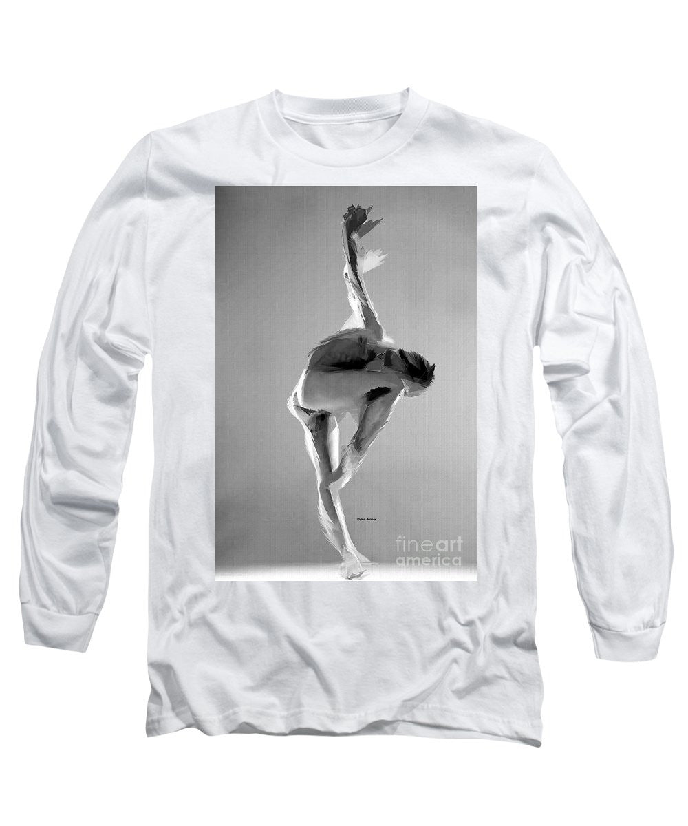 Long Sleeve T-Shirt - Dance Pose In Black And White