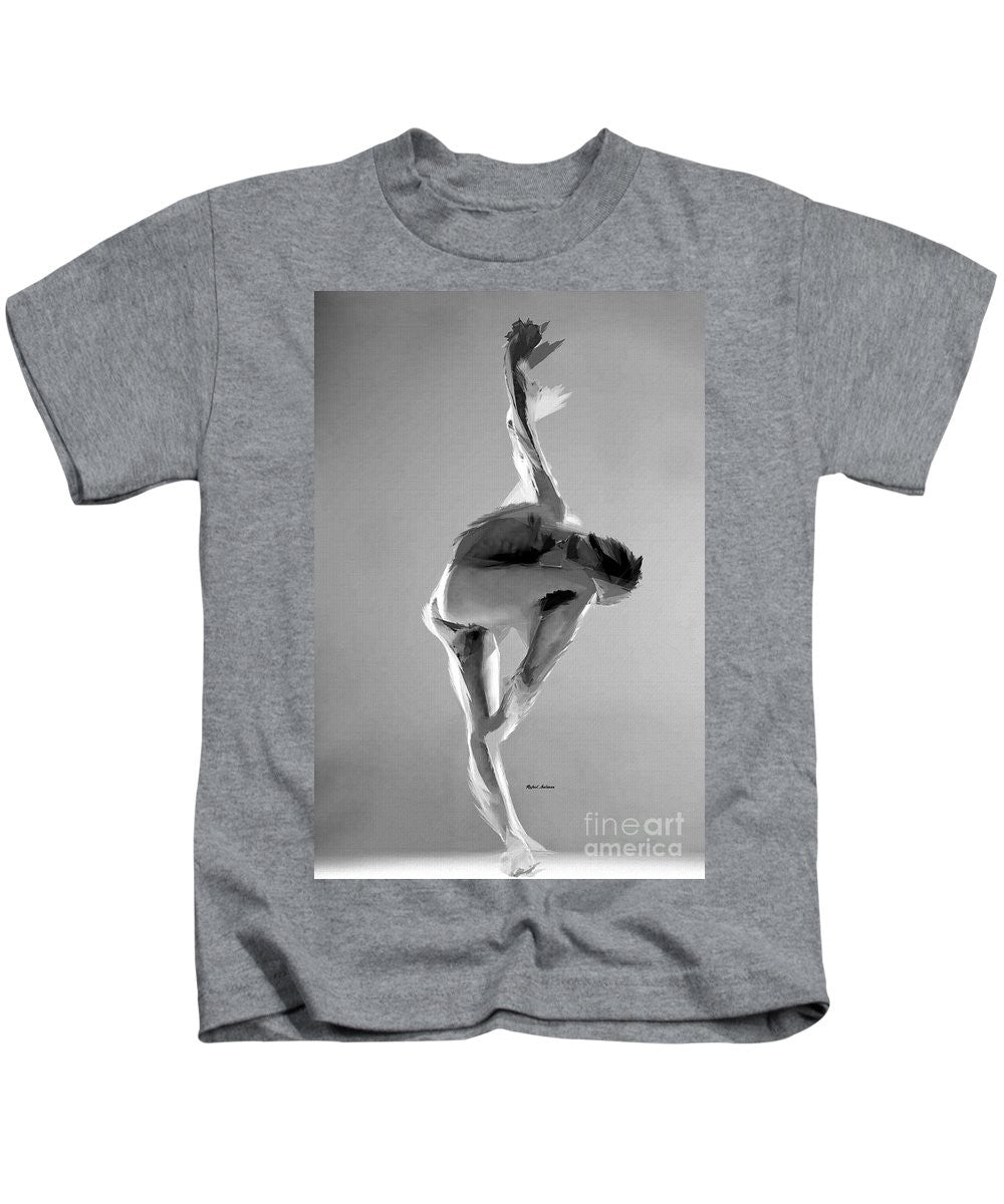 Kids T-Shirt - Dance Pose In Black And White