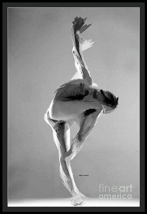 Impression encadrée - Pose de danse en noir et blanc