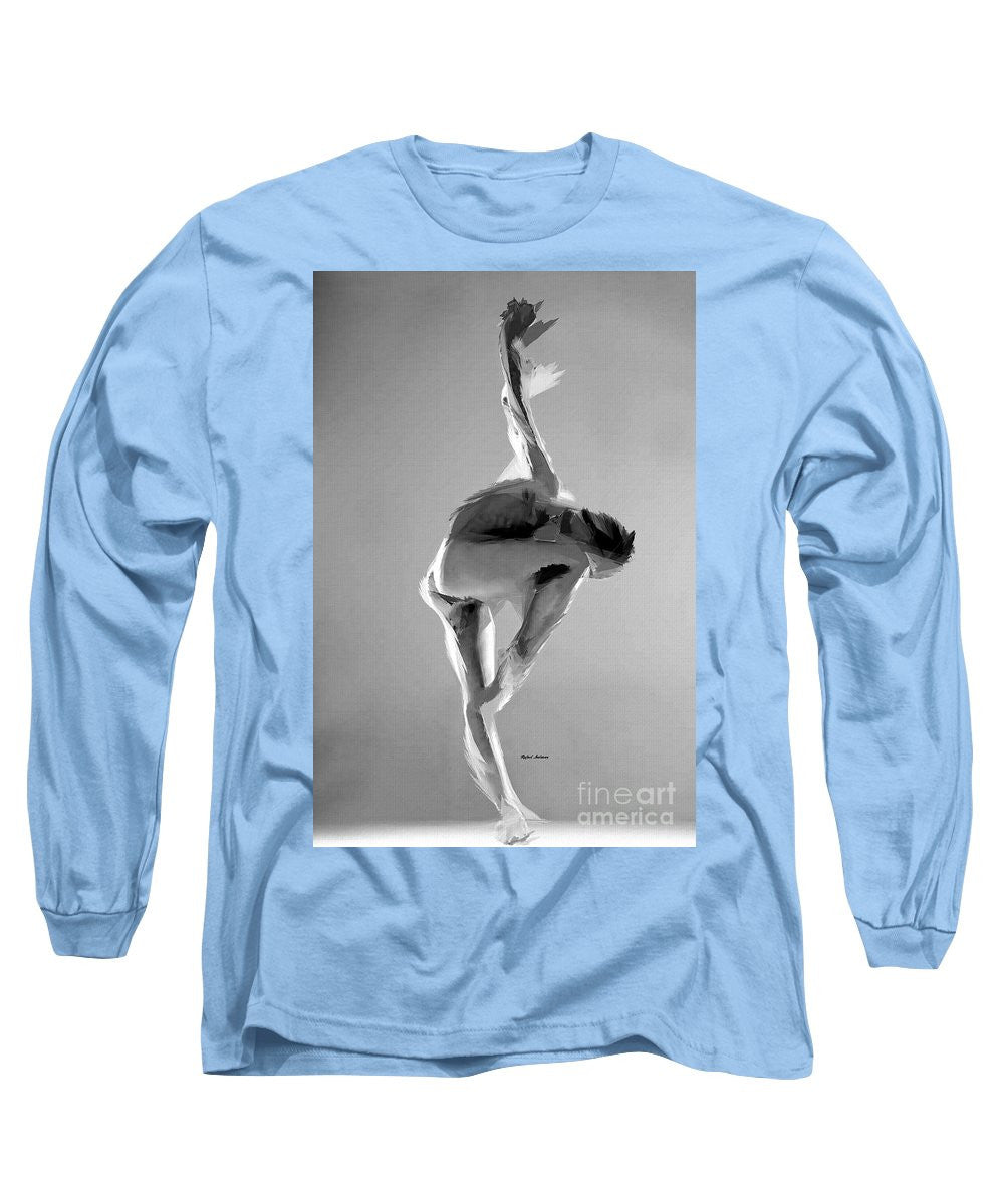 Long Sleeve T-Shirt - Dance Pose In Black And White