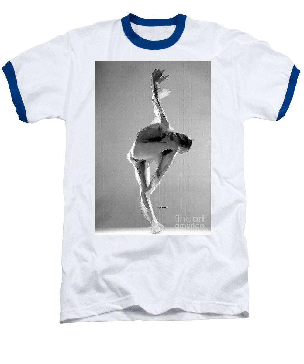 Baseball T-Shirt - Dance Pose In Black And White