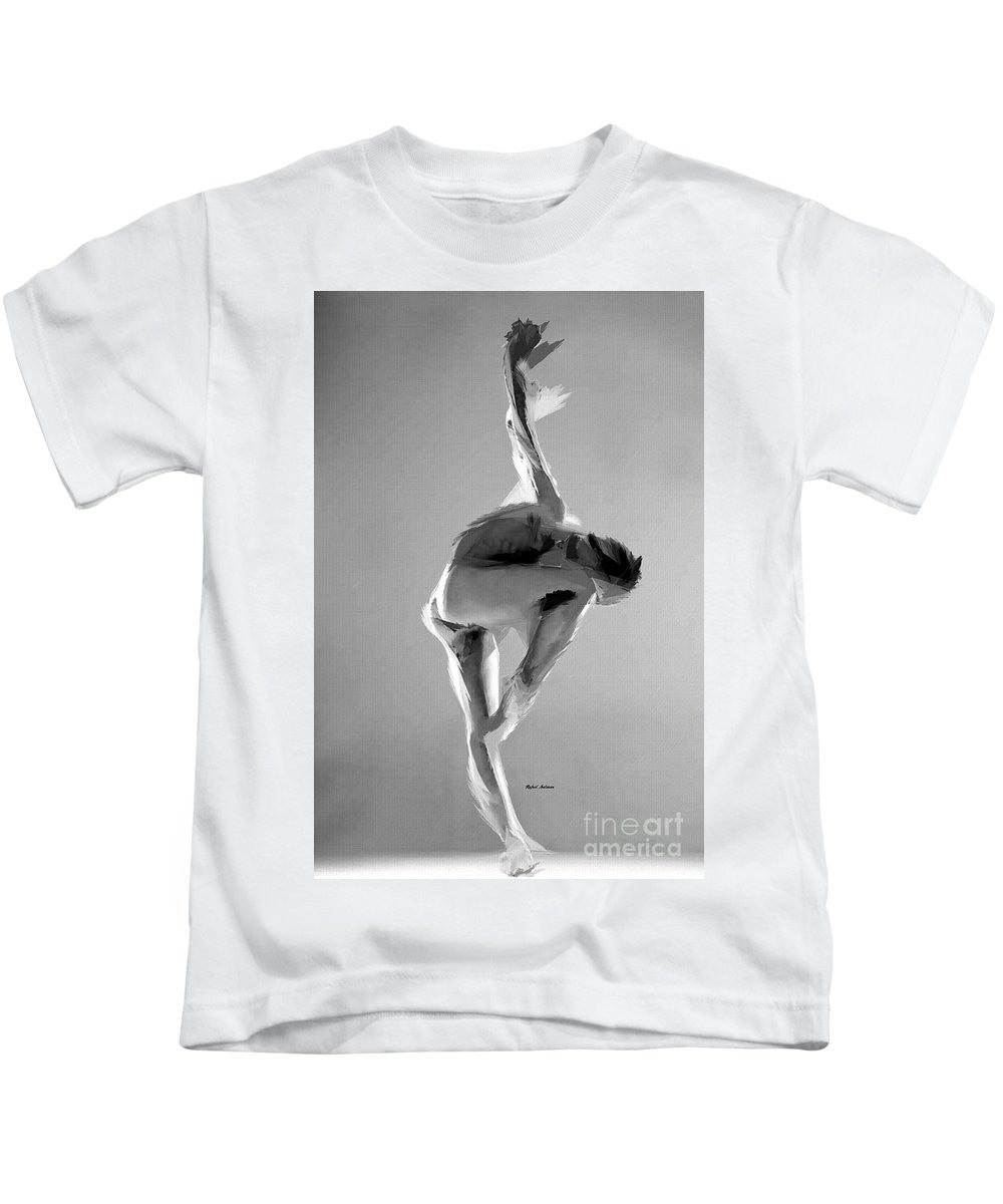 Kids T-Shirt - Dance Pose In Black And White