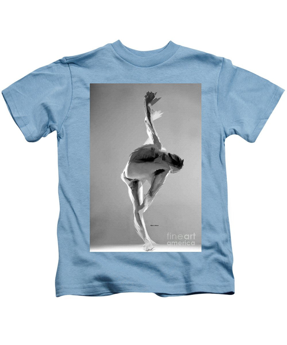 Kids T-Shirt - Dance Pose In Black And White