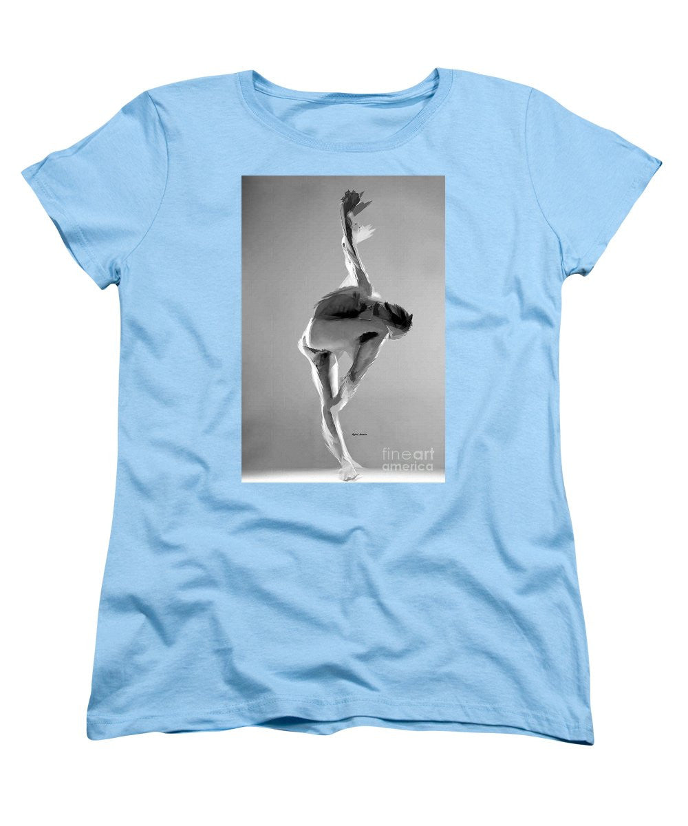 Women's T-Shirt (Standard Cut) - Dance Pose In Black And White