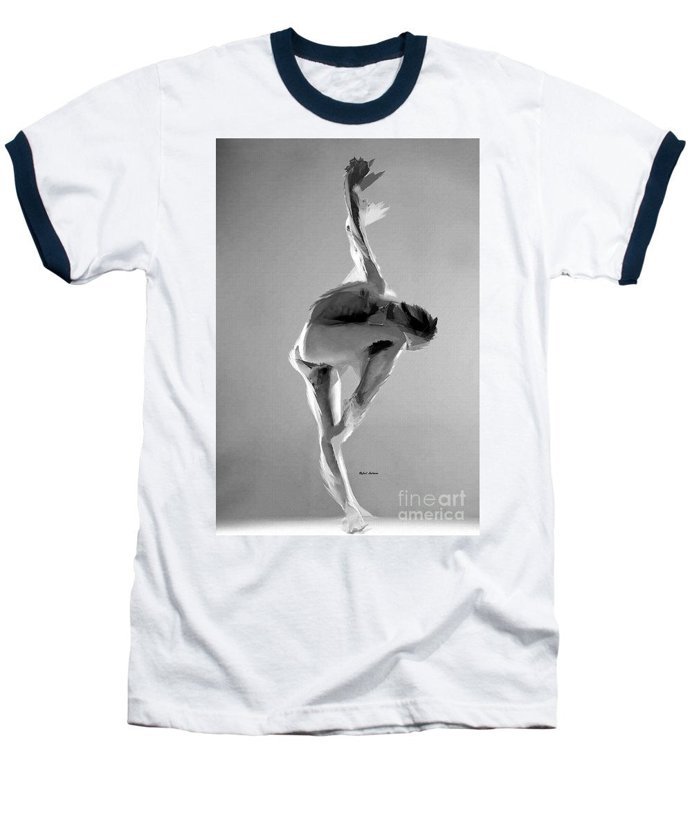 Baseball T-Shirt - Dance Pose In Black And White