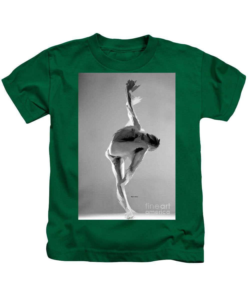 Kids T-Shirt - Dance Pose In Black And White