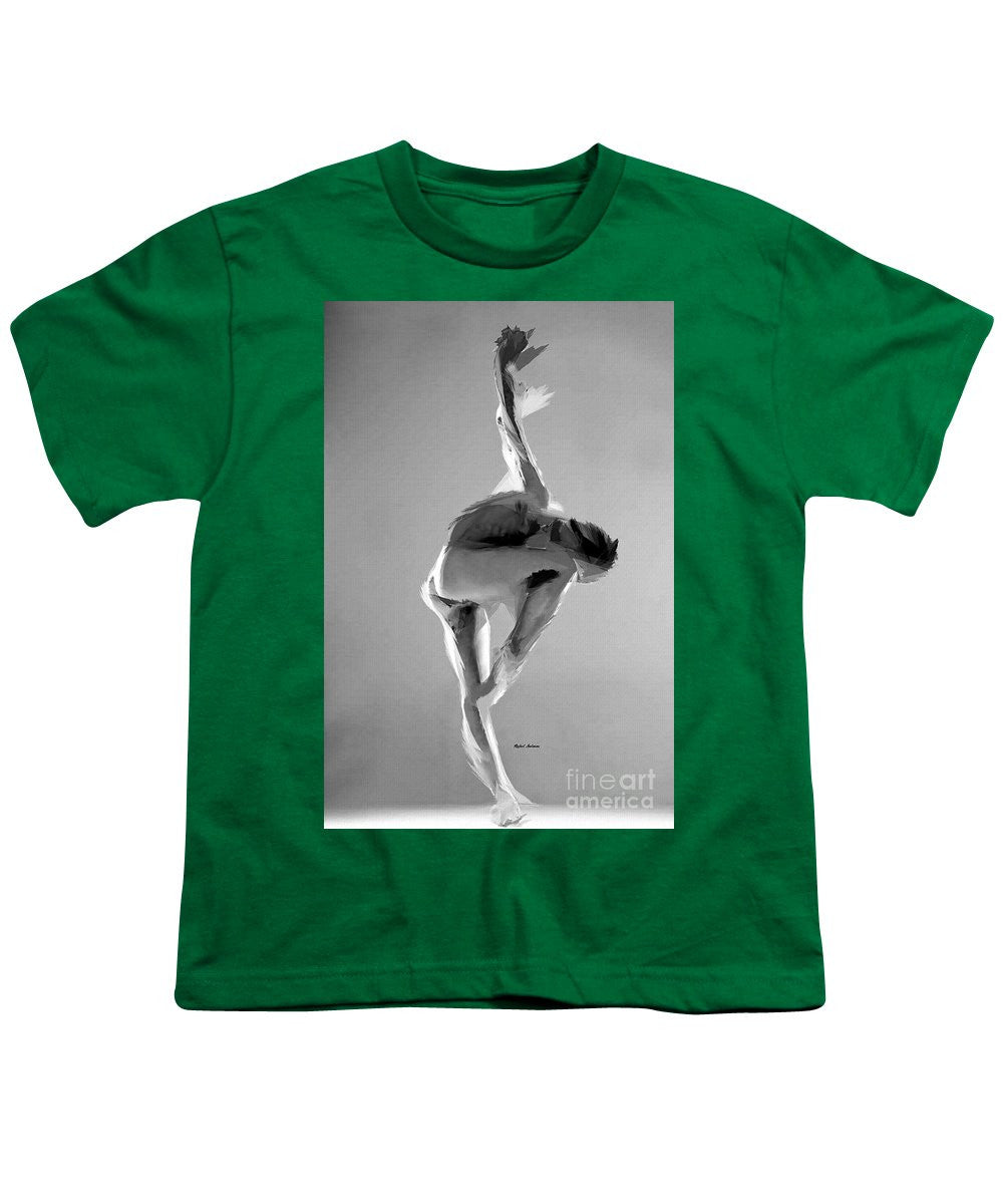 Youth T-Shirt - Dance Pose In Black And White