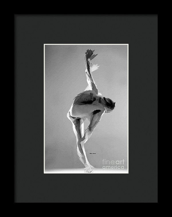 Impression encadrée - Pose de danse en noir et blanc