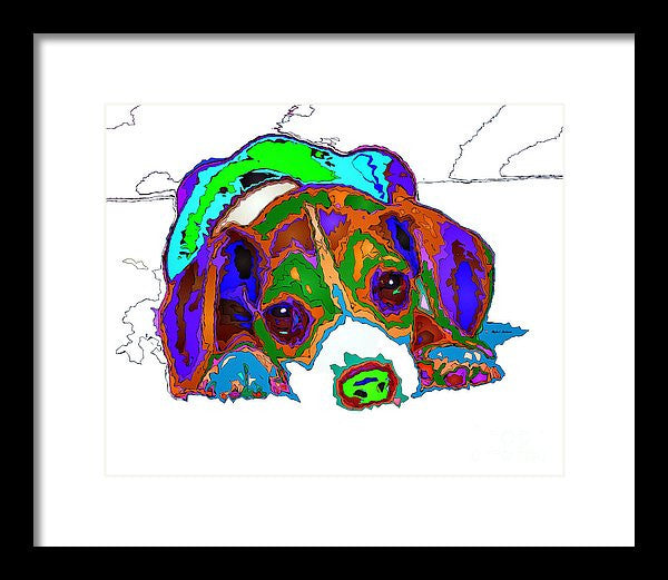 Framed Print - Do You Want To Take A Nap? Pet Series