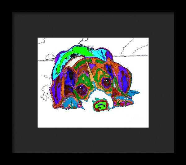 Framed Print - Do You Want To Take A Nap? Pet Series