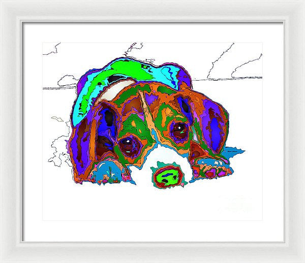 Framed Print - Do You Want To Take A Nap? Pet Series