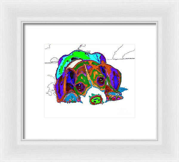 Framed Print - Do You Want To Take A Nap? Pet Series