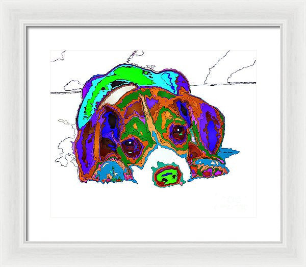 Framed Print - Do You Want To Take A Nap? Pet Series