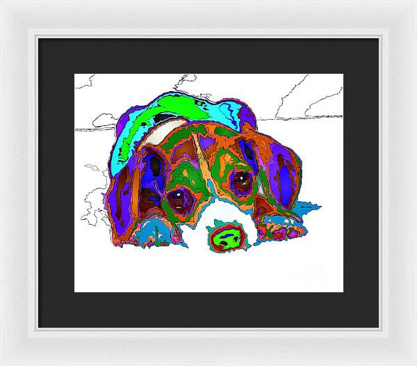 Framed Print - Do You Want To Take A Nap? Pet Series