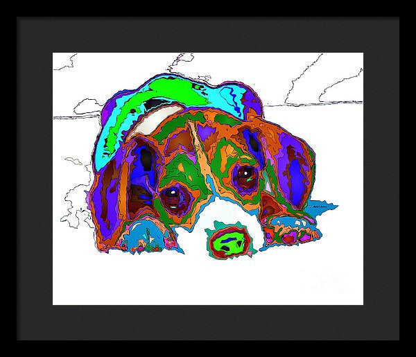 Framed Print - Do You Want To Take A Nap? Pet Series